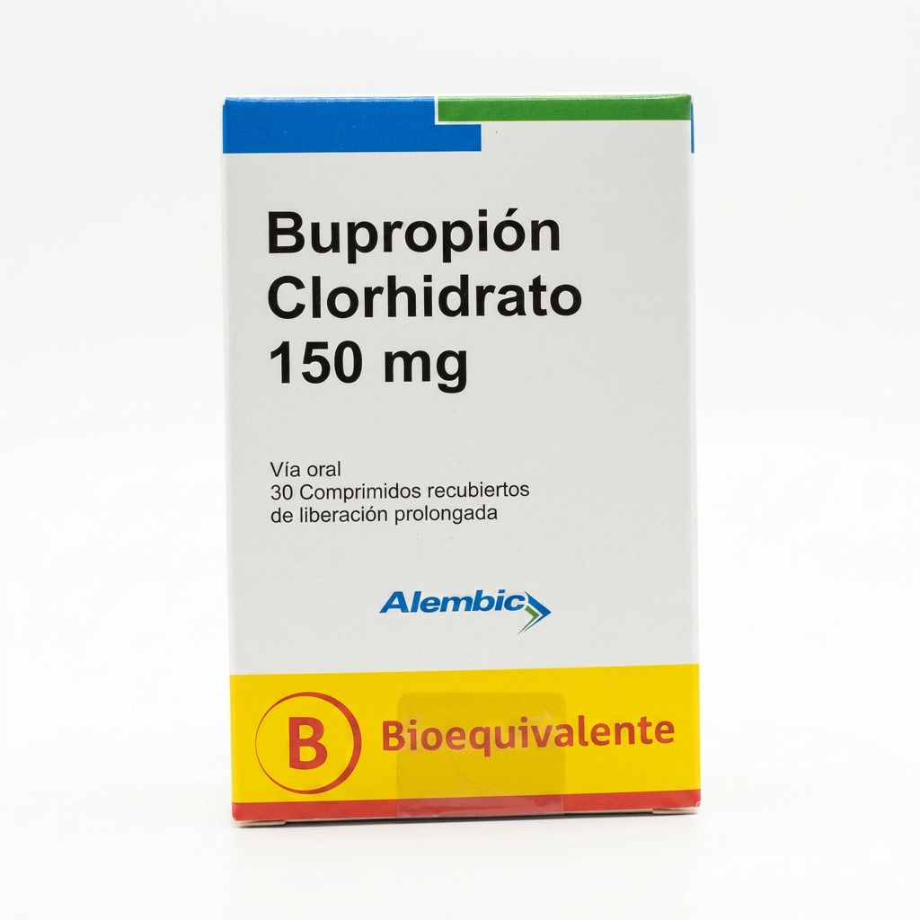 Bupropión Clorhidrato 150 mg x 30 comprimidos recubiertos de liberación prolongada ALEMBIC